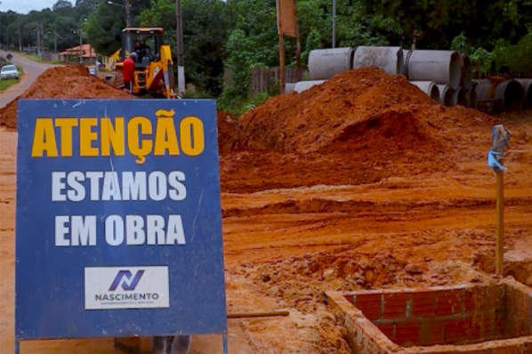 Obra de “drenagem” na Vila União